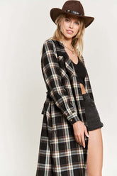 Plus Size Plaid Print Collar Long Shirt Dress, Dresses, $ 69.00, A Moment Of Now™